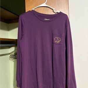 Ivory Ella Deep Purple Long Sleeve with Elephant Design